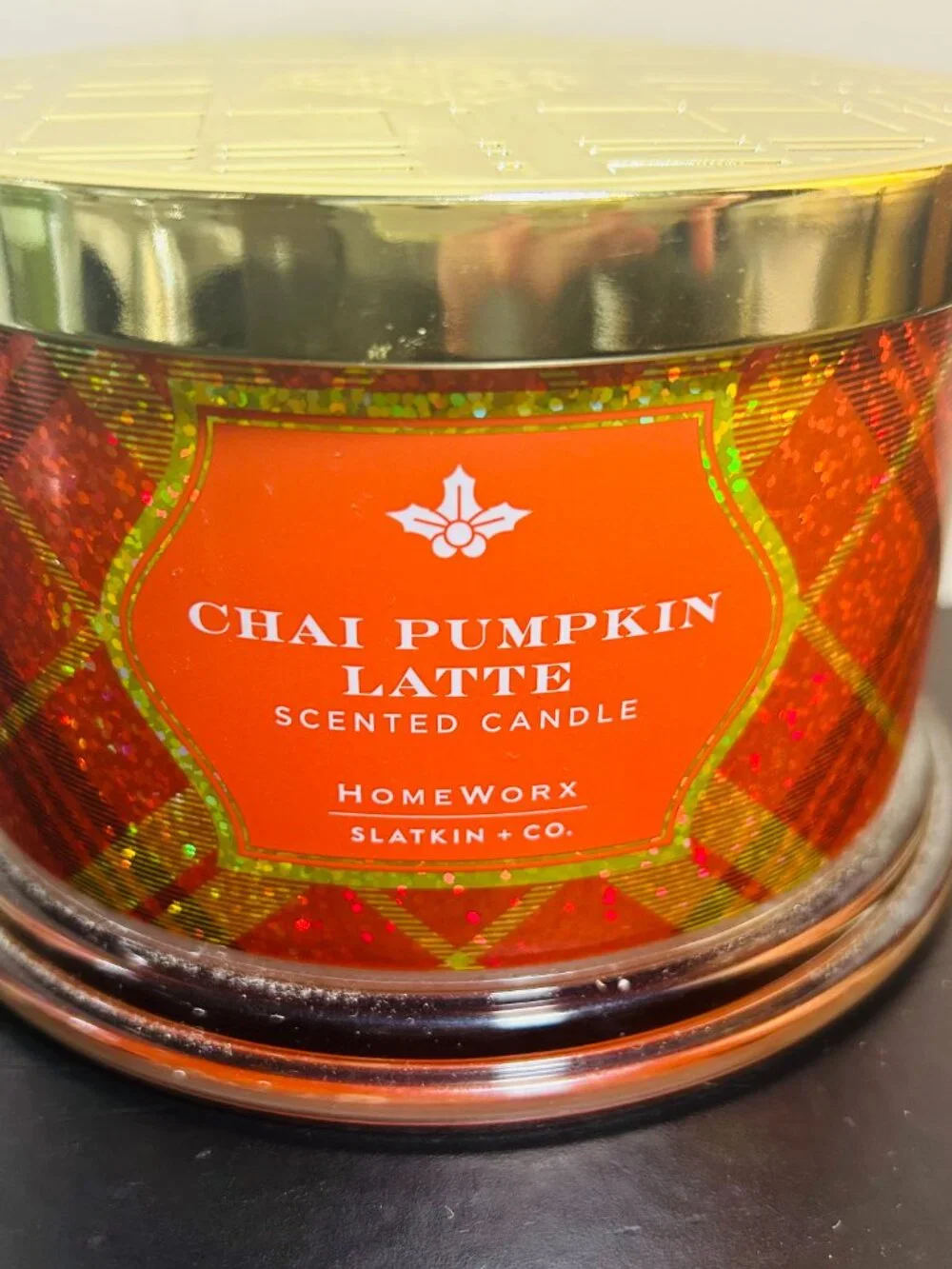 HomeWorx by Slatkin Chai Pumpkin Latte 4-Wick 18oz Candle NEW